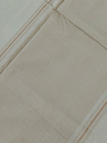 Handwoven Mangalgiri Cotton Saree | Off-White | Gold Zari | Handwoven | Ships from California